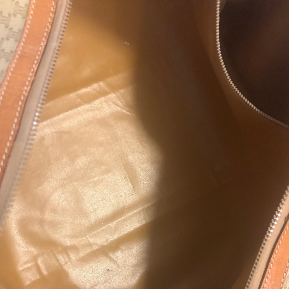 Celine Leather-Trim large Brown Patterned Travel Duffel Bag - Picture 9 of 9